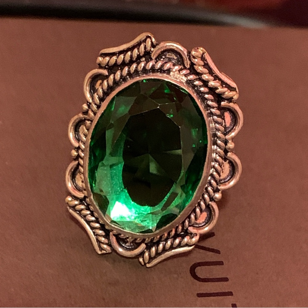 .925❣️Green Stone ❤️Silver ❤️Ring ❤️❤️❤️❤️❤️❤️❤️❤️